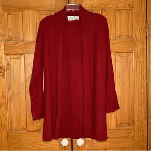 NWOT Separate Issue Vintage 80s 90s Sweater Cardigan Open Long Red Size M Medium